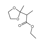 carbethoxy-1 ethylene dioxy-2 methyl-1 propane Structure