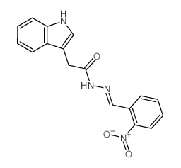 2-(1H-indol-3-yl)-N-[(2-nitrophenyl)methylideneamino]acetamide picture