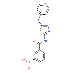 N-(5-benzylthiazol-2-yl)-3-nitrobenzamide结构式