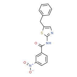 N-(5-benzylthiazol-2-yl)-3-nitrobenzamide structure