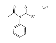 sodium acetyl-phenyl-dithiocarbamate Structure