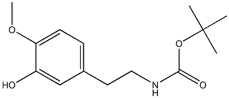 N-(Boc)-3'-hydroxy-4'-methoxyphenethylamine Structure