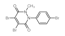 3,6-Pyridazinedione,4,5-dibromo-1-(4-bromophenyl)- 1,2-dihydro-2-methyl- structure