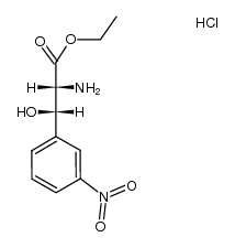 (2RS,3SR)-2-amino-3-hydroxy-3-(3-nitro-phenyl)-propionic acid ethyl ester, hydrochloride Structure