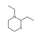 2-ethyl-3-ethyl-1-thia-3-azacyclohexane结构式