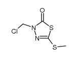 3-chloromethyl-5-methylsulfanyl-3H-[1,3,4]thiadiazol-2-one结构式