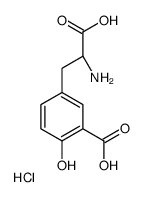 5-[(2S)-2-amino-2-carboxyethyl]-2-hydroxybenzoic acid,hydrochloride结构式