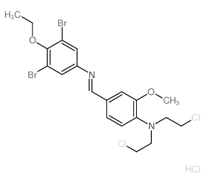N,N-bis(2-chloroethyl)-4-[(3,5-dibromo-4-ethoxy-phenyl)iminomethyl]-2-methoxy-aniline picture