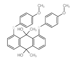 1,8-bis[(4-methoxyphenyl)sulfanyl]-9,10-dimethyl-anthracene-9,10-diol Structure