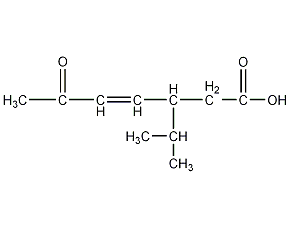 (3ξ,4E)-3-Isopropyl-6-oxo-4-heptenoic acid Structure