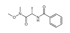 (S)-N-(1-(methoxy(methyl)amino)-1-oxopropan-2-yl)benzamide结构式