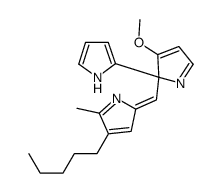 (5E)-5-[[3-methoxy-2-(1H-pyrrol-2-yl)pyrrol-2-yl]methylidene]-2-methyl-3-pentylpyrrole结构式