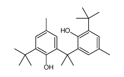 2-tert-butyl-6-[2-(3-tert-butyl-2-hydroxy-5-methylphenyl)propan-2-yl]-4-methylphenol结构式