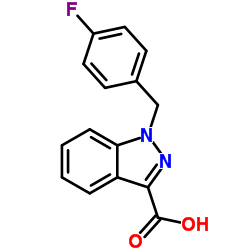 1-[(4-氟苯基)甲基]-1H-吲唑-3-羧酸结构式