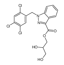2,3-dihydroxypropyl 1-[(2,4,5-trichlorophenyl)methyl]indazole-3-carboxylate结构式