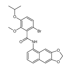 6-bromo-3-isopropoxy-2-methoxy-N-(6,7-methylenedioxy-1-naphthyl)benzamide结构式