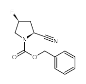 N-Cbz-cis-4-Fluoro-L-prolinonitrile结构式