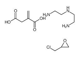 N'-(2-aminoethyl)ethane-1,2-diamine,2-(chloromethyl)oxirane,2-methylidenebutanedioic acid Structure