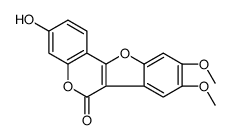 3-Hydroxy-8,9-dimethoxy-6H-benzofuro[3,2-c][1]benzopyran-6-one Structure