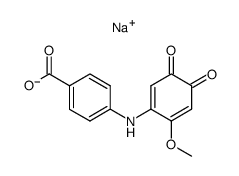 Sodium; 4-(6-methoxy-3,4-dioxo-cyclohexa-1,5-dienylamino)-benzoate结构式