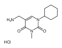 5-(aminomethyl)-1-cyclohexyl-3-methylpyrimidine-2,4-dione,hydrochloride结构式