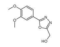 [5-(3,4-dimethoxyphenyl)-1,3,4-oxadiazol-2-yl]methanol结构式