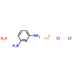 dichloropalladium,pyridine-2,6-diamine,hydrate Structure