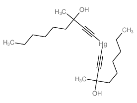 bis(3-hydroxy-3-methylnon-1-ynyl)mercury Structure