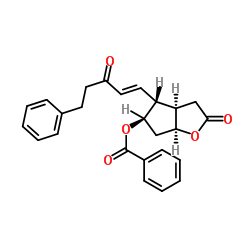 (3aR,4R,5R,6aS)-5-(苯甲酰氧基)六氢-4-[(1E)-3-氧代-5-苯基-1-戊烯基]-2H-环戊并[b]呋喃-2-酮结构式
