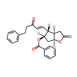 [(3aR,4R,5R,6aS)-2-oxo-4-(3-oxo-5-phenylpent-1-enyl)-3,3a,4,5,6,6a-hexahydrocyclopenta[b]furan-5-yl] benzoate structure