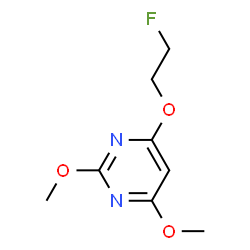Pyrimidine, 4-(2-fluoroethoxy)-2,6-dimethoxy- (9CI)结构式