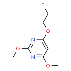 Pyrimidine, 4-(2-fluoroethoxy)-2,6-dimethoxy- (9CI) structure