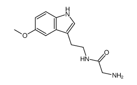 N-Glycyl-5-methoxy-tryptamin结构式