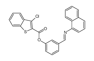 [3-(naphthalen-1-yliminomethyl)phenyl] 3-chloro-1-benzothiophene-2-carboxylate Structure