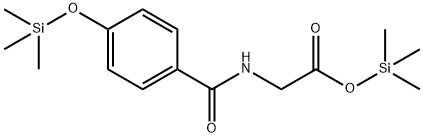 N-[4-[(Trimethylsilyl)oxy]benzoyl]glycine trimethylsilyl ester structure