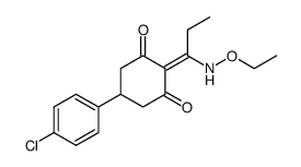 5-(4-Chloro-phenyl)-2-(1-ethoxyamino-propylidene)-cyclohexane-1,3-dione Structure