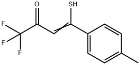 1,1,1-Trifluoro-4-mercapto-4-(4-methylphenyl)-3-buten-2-one结构式