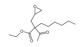 2-Acetyl-2-oxiranylmethyl-octanoic acid ethyl ester Structure