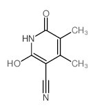 6-hydroxy-4,5-dimethyl-2-oxo-1H-pyridine-3-carbonitrile结构式