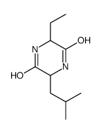 3-Ethyl-6-(2-methylpropyl)-2,5-piperazinedione structure