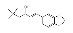 5,5-Dimethyl-1-(1,3-benzodioxol-5-yl)-1-hexen-3-ol structure