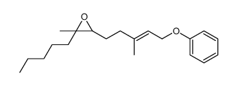 2-methyl-3-(3-methyl-5-phenoxypent-3-enyl)-2-pentyloxirane结构式