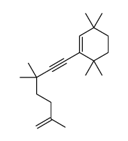 3,3,6,6-tetramethyl-1-(3,3,6-trimethylhept-6-en-1-ynyl)cyclohexene结构式