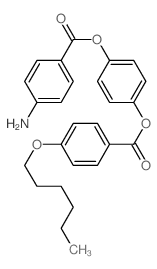 Benzoic acid,4-(hexyloxy)-, 4-[(4-aminobenzoyl)oxy]phenyl ester结构式