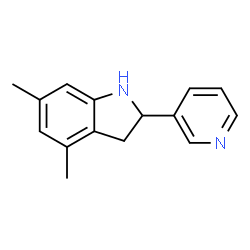 1H-Indole,2,3-dihydro-4,6-dimethyl-2-(3-pyridinyl)-(9CI)结构式