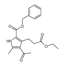 benzyl 4-acetyl-3-(2-ethoxycarbonylethyl)-5-methylpyrrole-2-carboxylate结构式