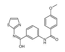 3-[(4-methoxybenzoyl)amino]-N-(1,3-thiazol-2-yl)benzamide结构式