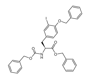 3-Iodo-N-[(benzyloxy)carbonyl]-O-benzyl-L-tyrosine Benzyl Ester结构式