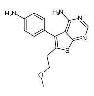 5-(4-aminophenyl)-6-(2-methoxyethyl)thieno[2,3-d]pyrimidin-4-amine结构式