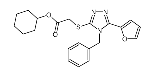Acetic acid, [[5-(2-furanyl)-4-(phenylmethyl)-4H-1,2,4-triazol-3-yl]thio]-, cyclohexyl ester (9CI) picture
